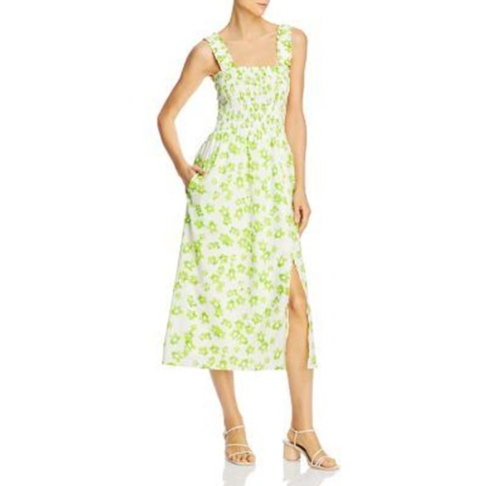 WAYF Rashida Smocked Floral Midi Dress‎ Size M